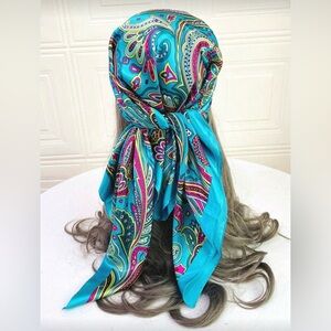 Vibrant Paisley Silk Scarf